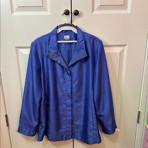 Chico's Shimmering Blue Button Down jacket